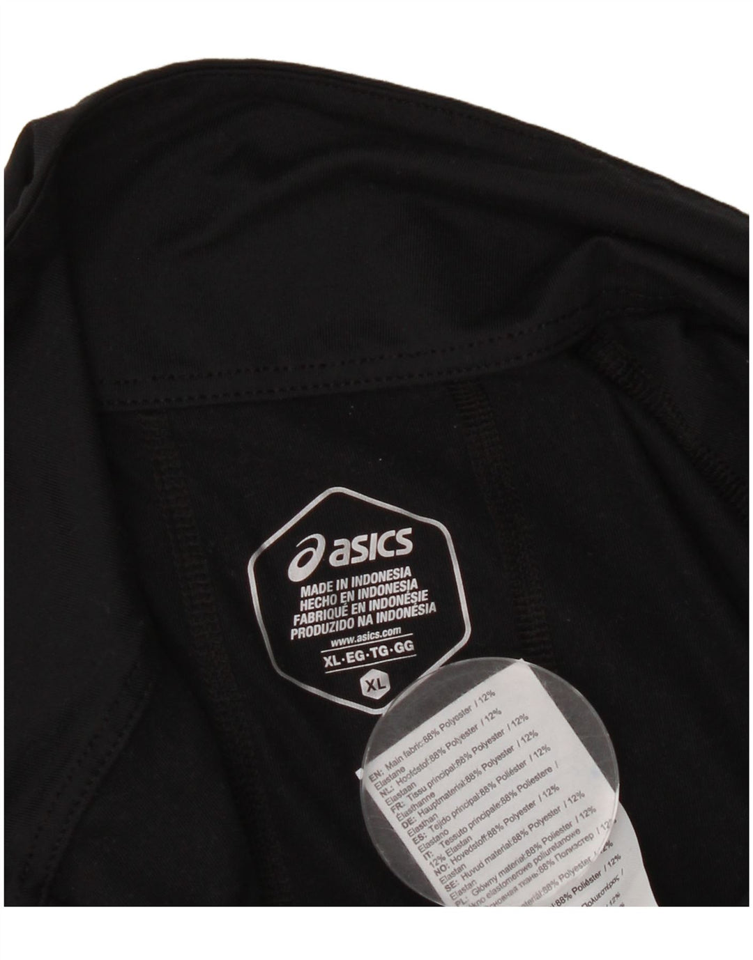 Asics Herre Zip Neck Pullover Træningsdragt Top XL Sort Polyester