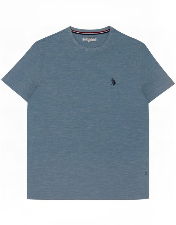 U.S. Polo Assn. Herre T-shirt Top Medium Blue Flecked Bomuld