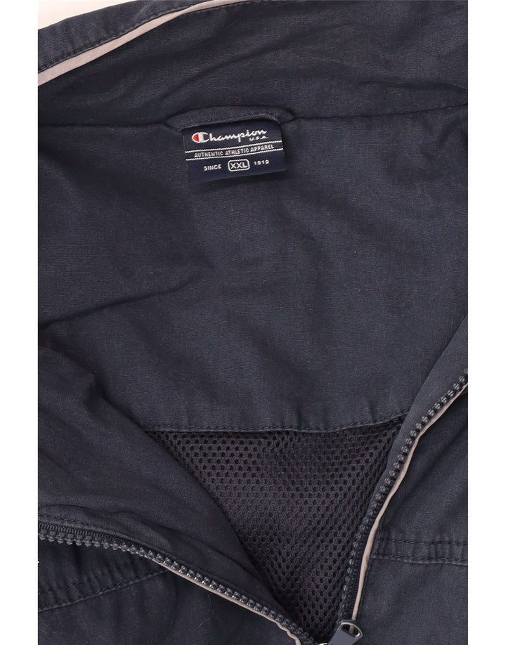 Champion Regnjakke med hætte til mænd UK 44 2XL Navy Blue
