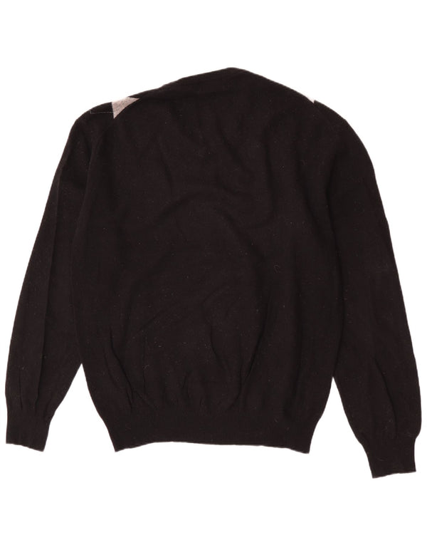 Kappa Herre V-hals sweater 2XL Sort Argyle/Diamant lammeuld