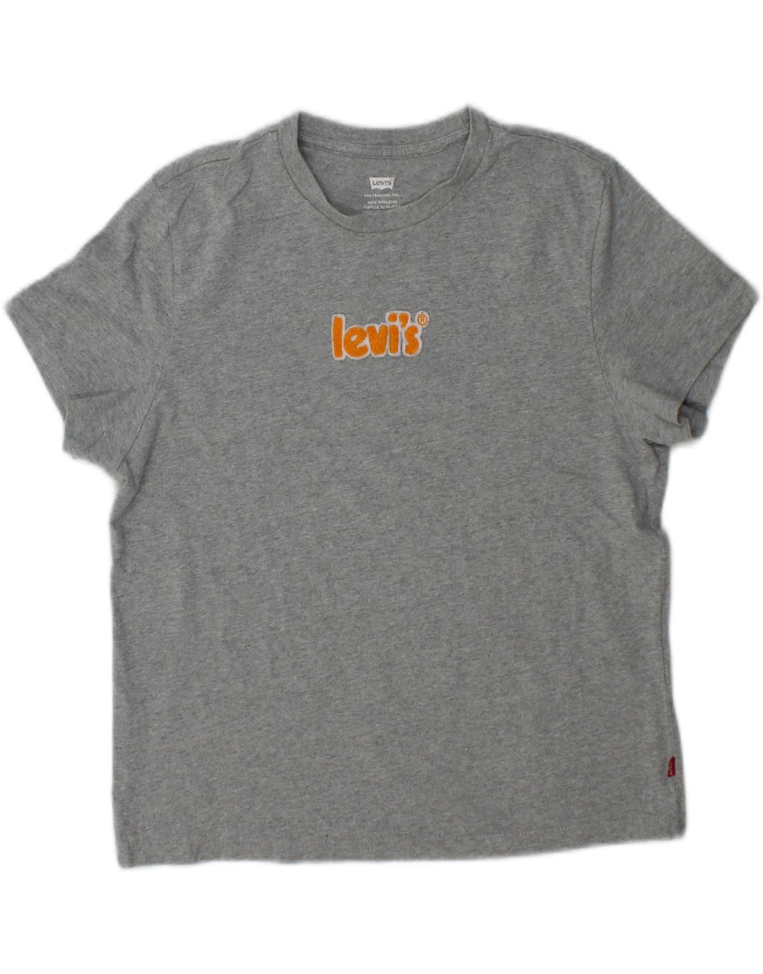 Levi's Dame Oversized grafisk T-shirt Top UK 10 Lille Grå