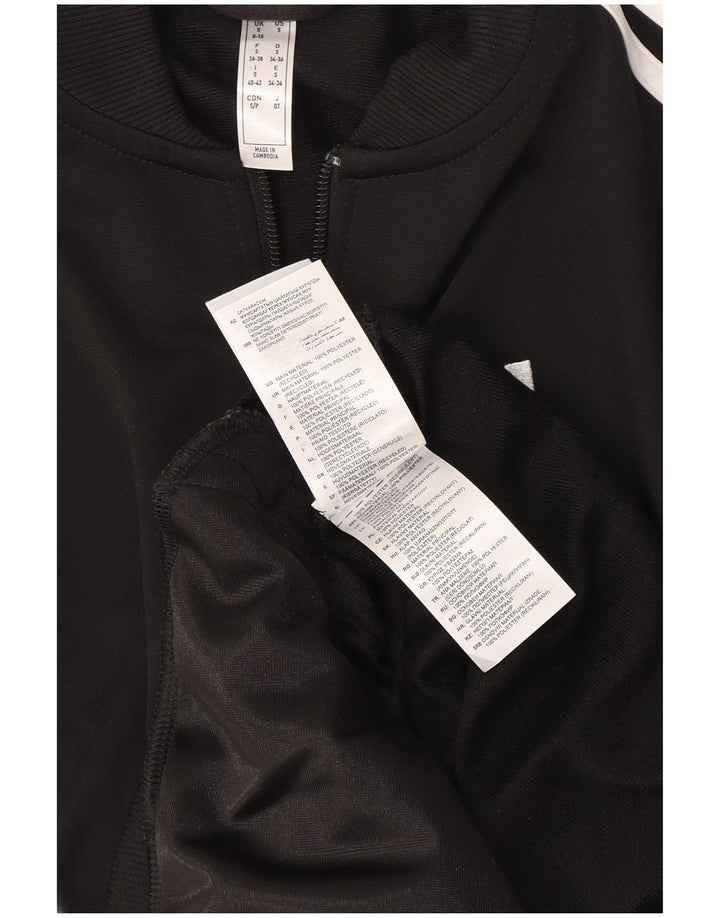 Adidas træningsdragt topjakke til kvinder UK 8/10 Lille sort polyester