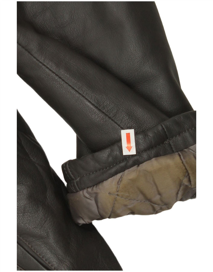 VINTAGE Herre læderjakke UK 38 Medium Grey