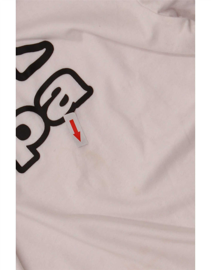 Kappa Herre Grafisk T-Shirt Top Medium Hvid Bomuld