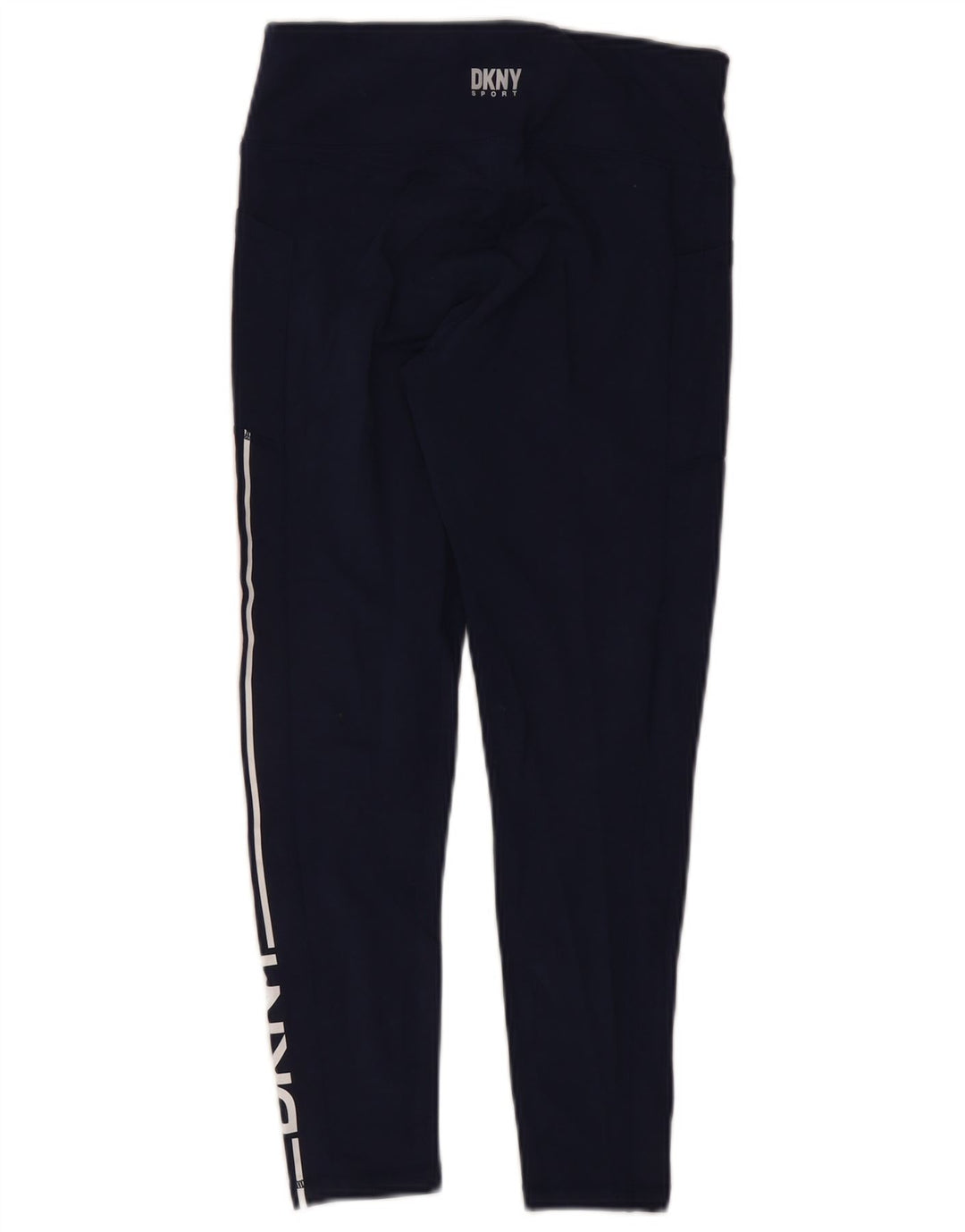 Dkny Womens Grafiske Leggings UK 8 Small Navy Blue Colourblock