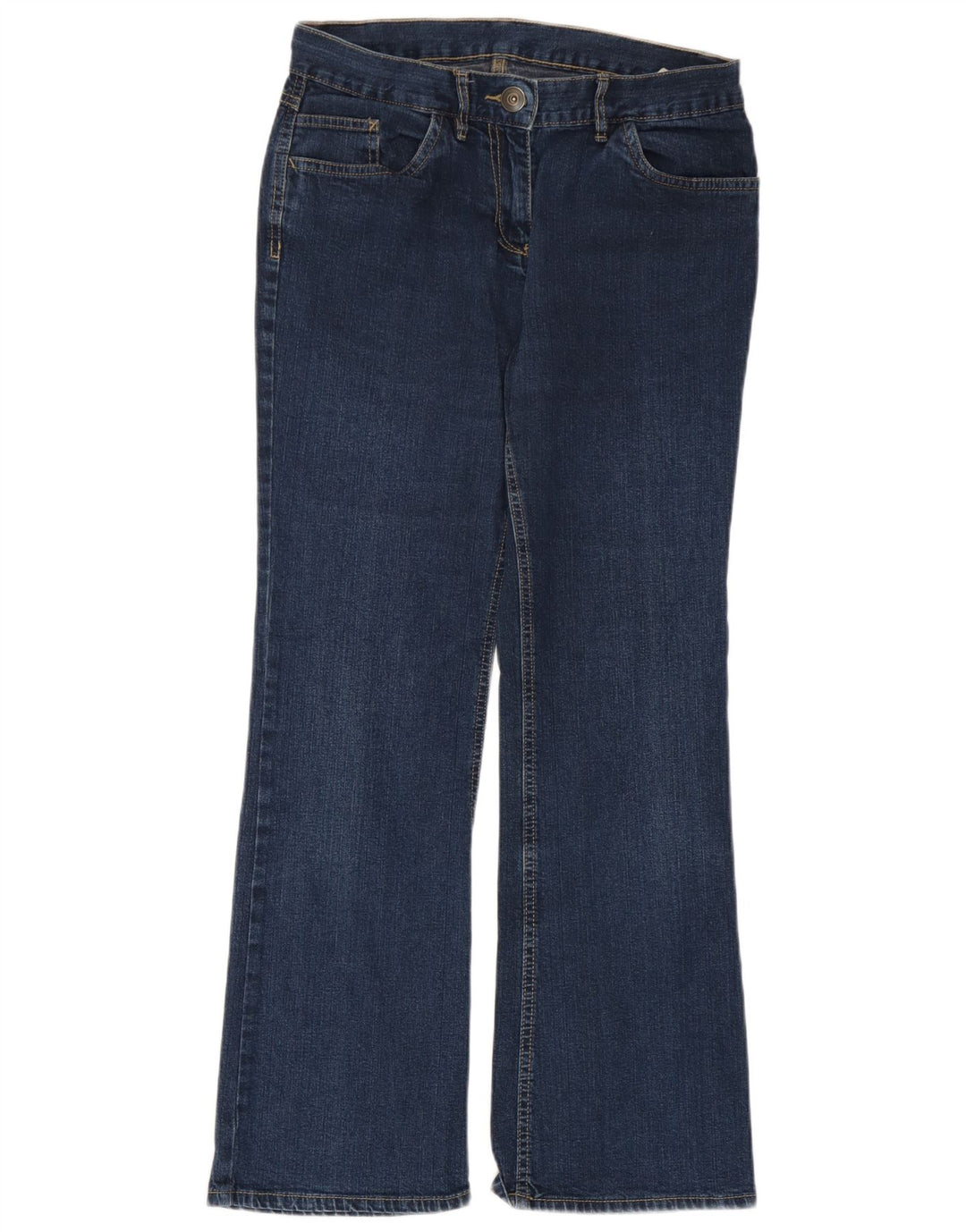Marks & Spencer Dame Bootcut Jeans UK 10 Small W28 L28 Navy Blue Bomuld