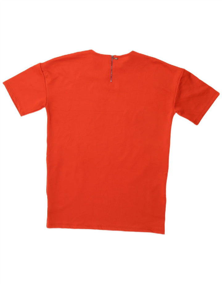 Topshop Dame T-Shirt Kjole UK 12 Medium Rød Polyester