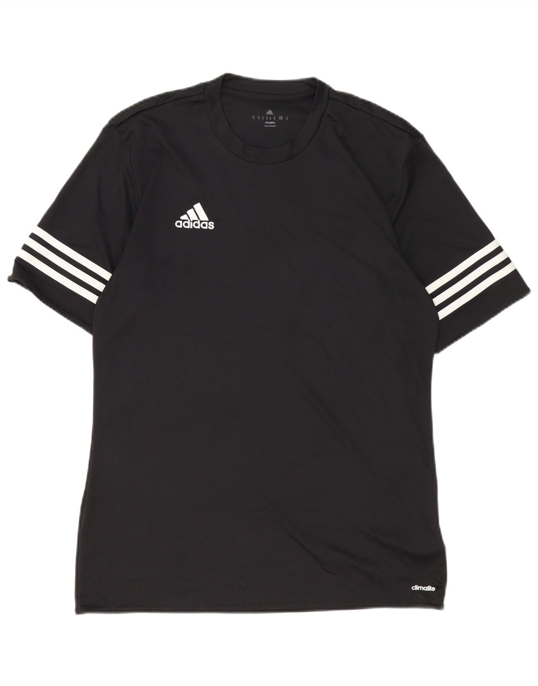Adidas Herre Climalite T-Shirt Top Medium Sort Polyester
