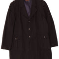 Reiss Herre Overfrakke UK 44 2XL Navy Blue Virgin Wool