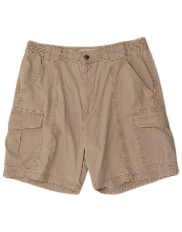 TIMBERLAND Herre Cargo Shorts W34 Large Beige Bomuld