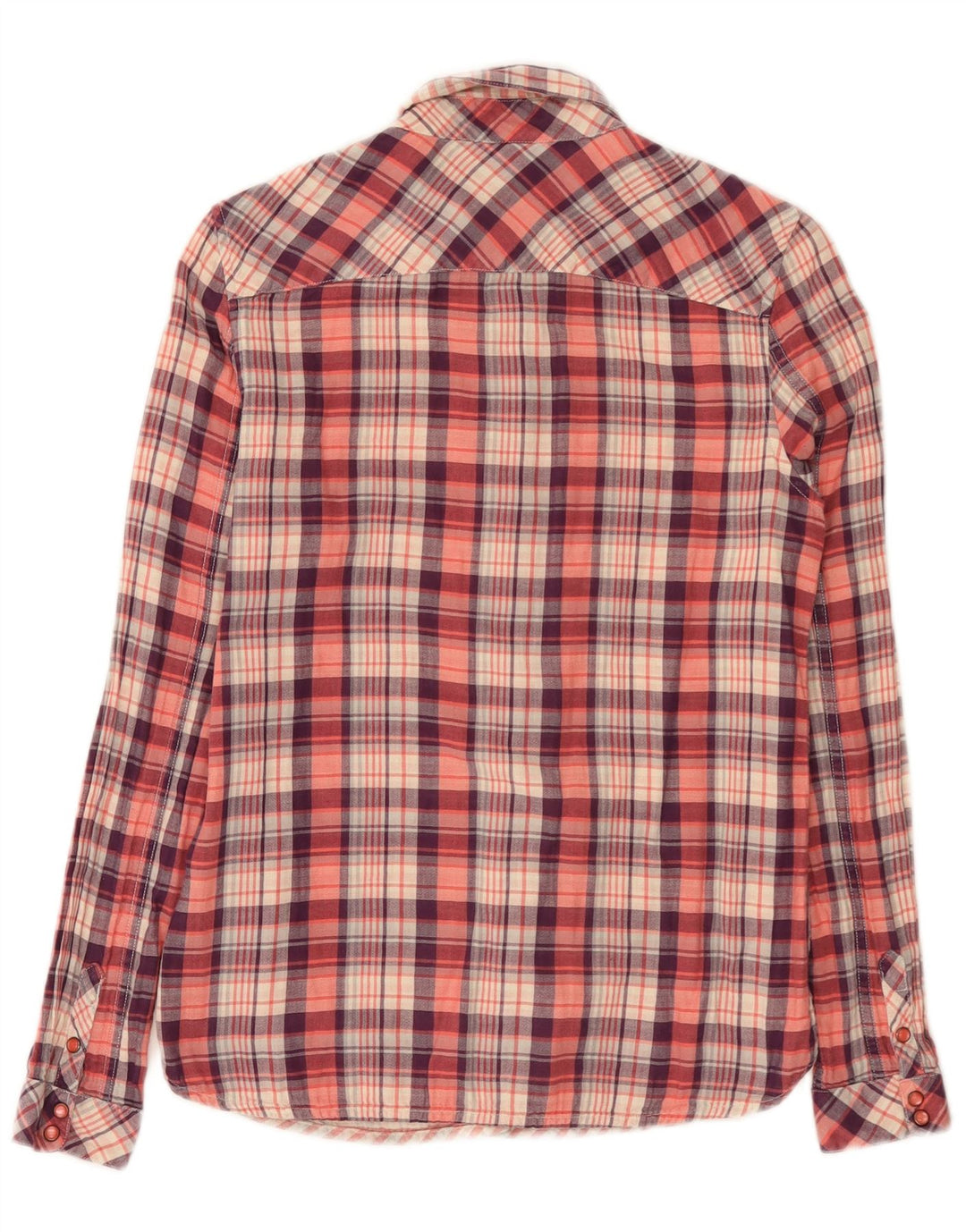 Timberland Womens Regular Fit skjorte UK 10 Lille rød ternet bomuld