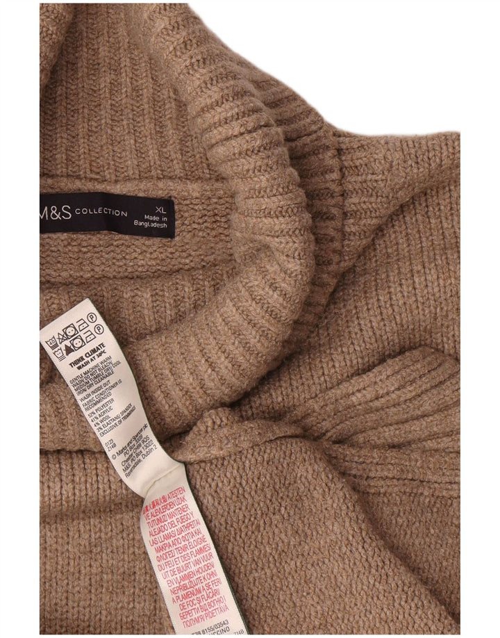 Marks & Spencer Dame Oversized rullehals sweater UK 18 XL Beige