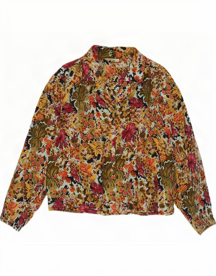 Charles Vogele Dame Skjorte Bluse IT 48 XL Flerfarvet Floral Polyester
