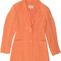 BYBLOS Womens 2 Button Blazer Jacket IT 40 Small Orange Acetate Vintage Byblos and Second-Hand Byblos from Messina Hembry 