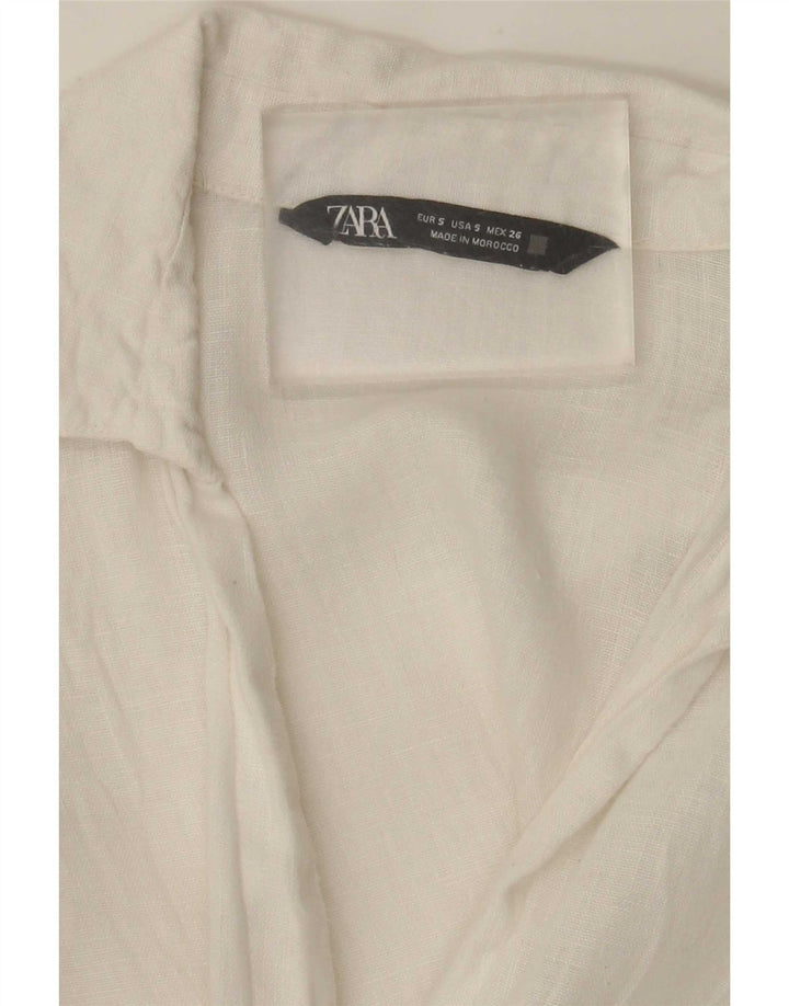 Zara Dameskjorte UK 10 Small White