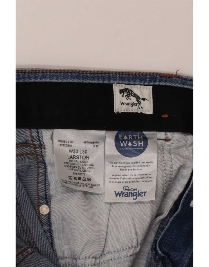 Wrangler Herre Larston Slim Jeans W30 L30 Blå Bomuld
