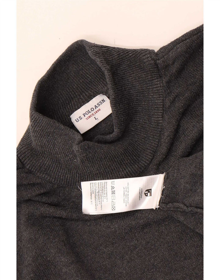 U.S. Polo Assn. Herre Turtle Neck Jumper Sweater Large Grå