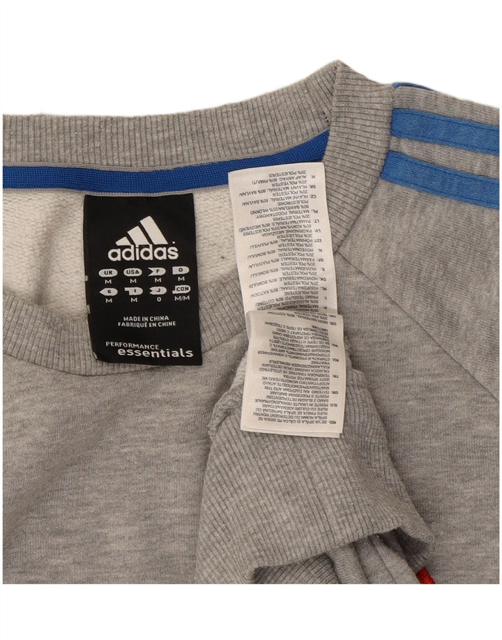 Adidas sweatshirt til mænd mellem grå bomuld