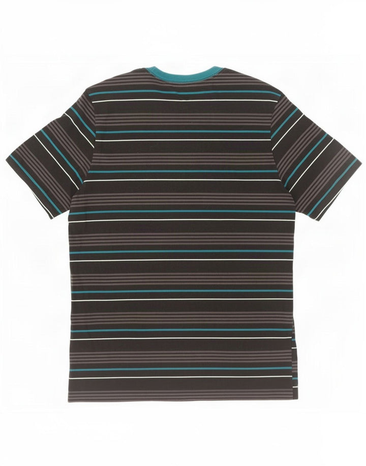 Nike T-shirt top til mænd, stor sort stribet bomuld