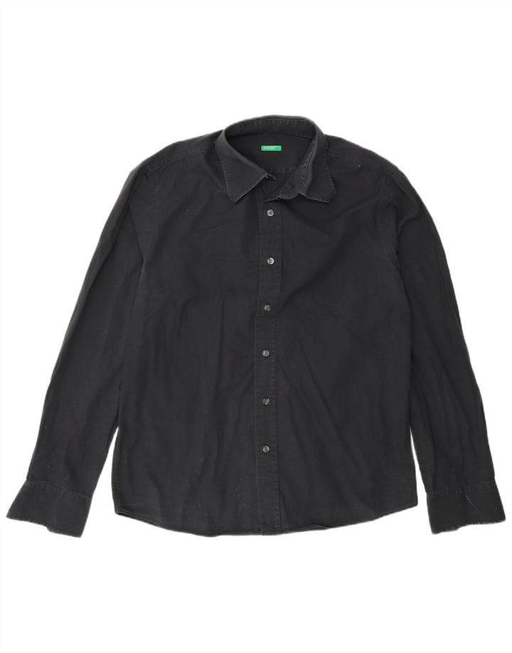Benetton Herreskjorte Medium Sort