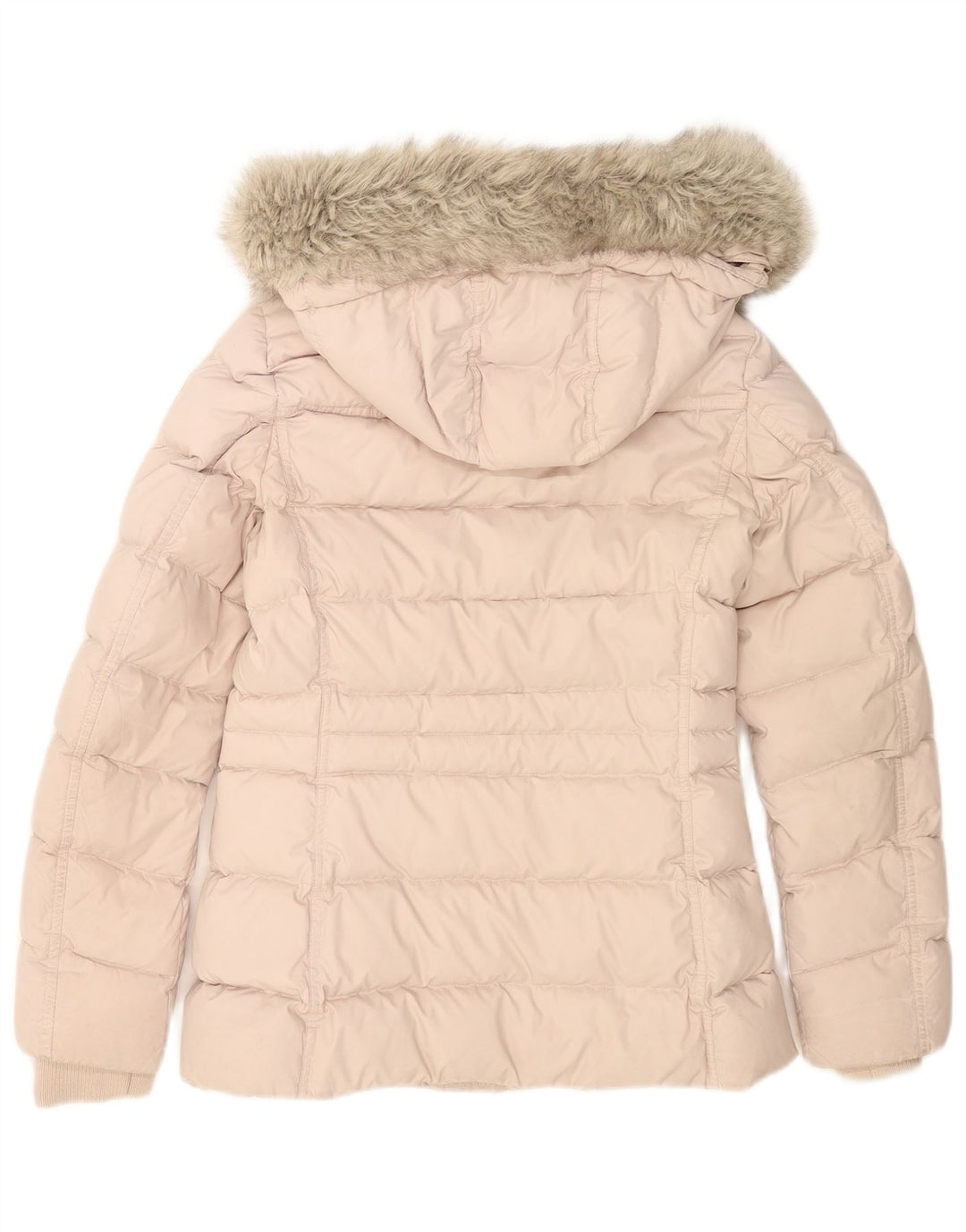 Tommy Hilfiger, polstret hættejakke til kvinder UK 6 XS Pink Polyester