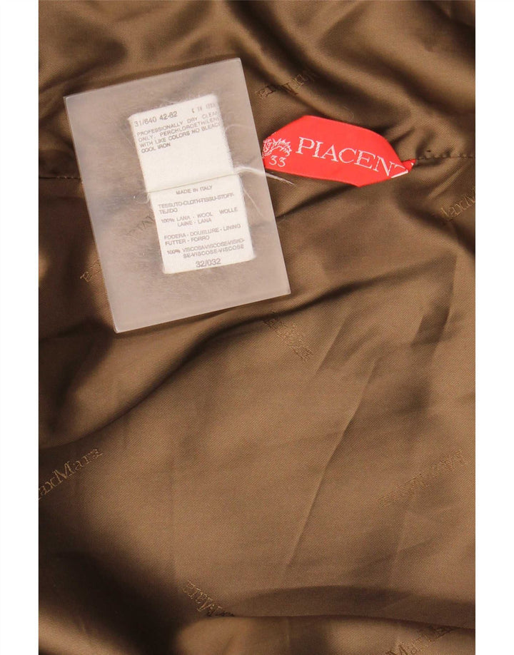 Max Mara Dame Oversized Overfrakke UK 12 Medium Brun Uld