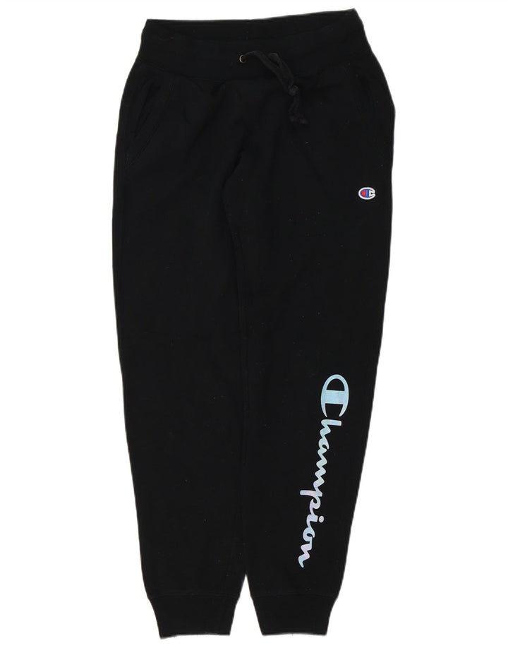 CHAMPION Dame grafisk træningsdragt Bukser Joggers UK 10 Small Black