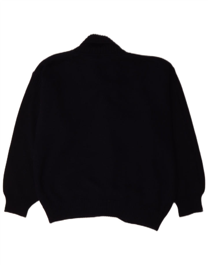 Frank Alexs Dame Cardigan Sweater IT 52 2XL Marineblå Uld