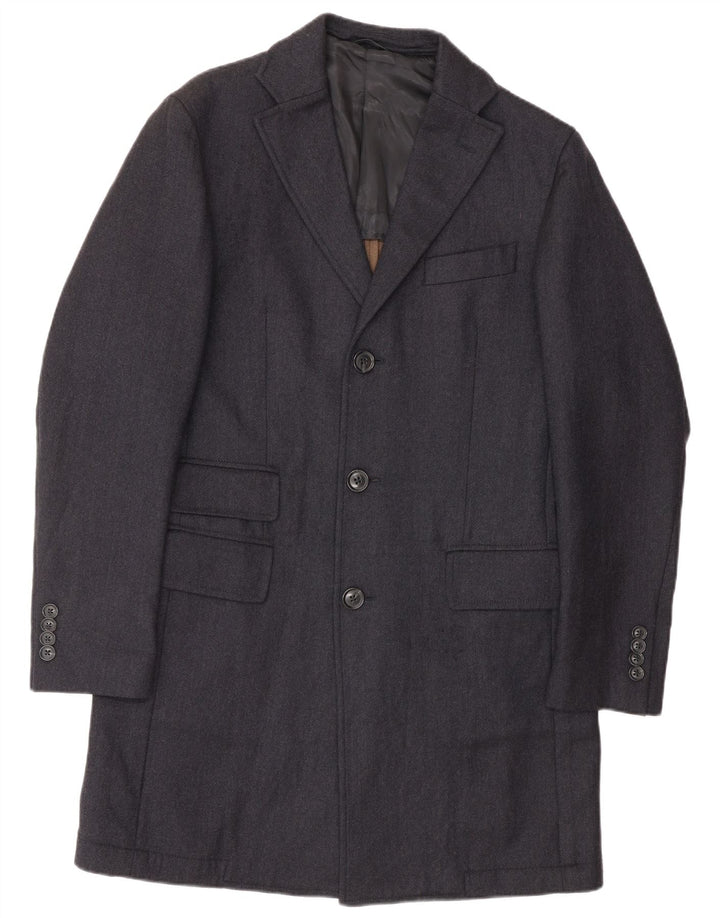 LUIGI BIANCHI Herre Longline Blazer Jacket IT 48 Medium Navy Blue Classic