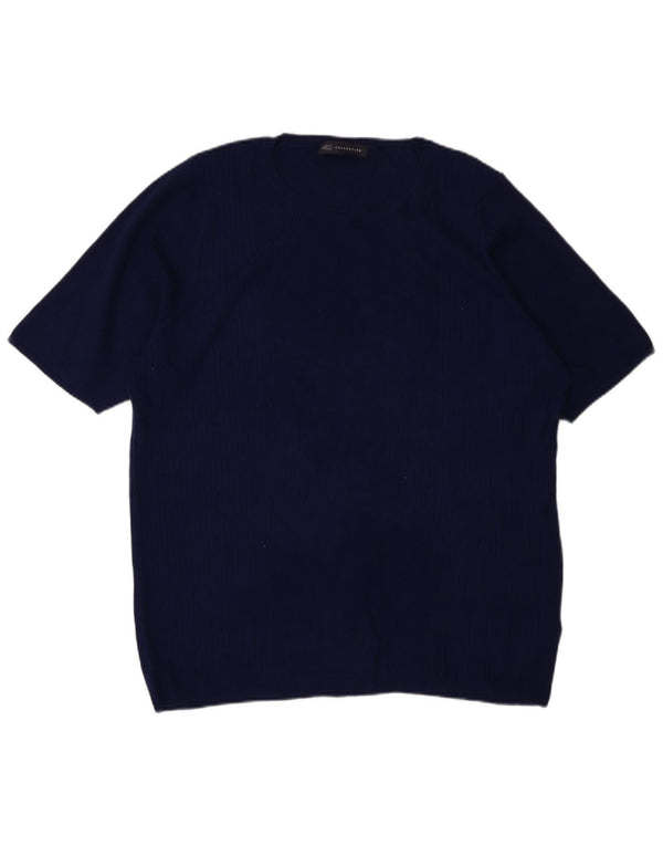 Marks & Spencer Dame sweater med rund hals DK 22 3XL Navy Blue