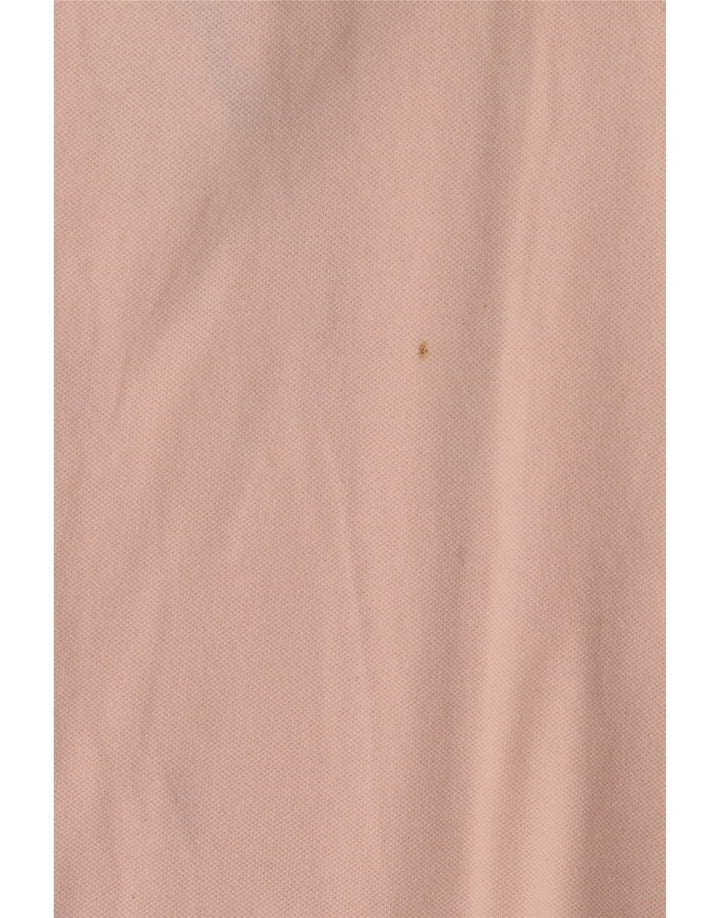 FRED PERRY Langærmet poloshirt til kvinder UK 12 Medium Pink Bomuld