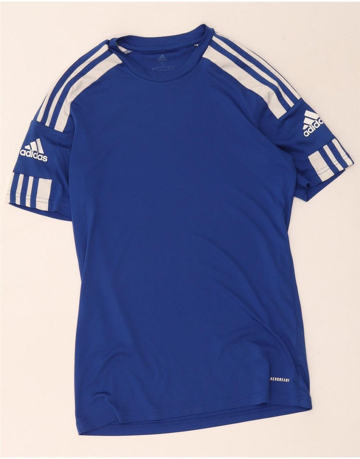 Adidas Herre Aeroready T-Shirt Top Lille Blå Colourblock Polyester