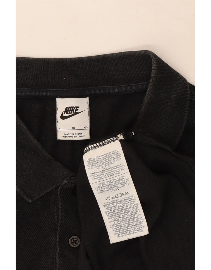 Nike herre poloshirt XL sort bomuld