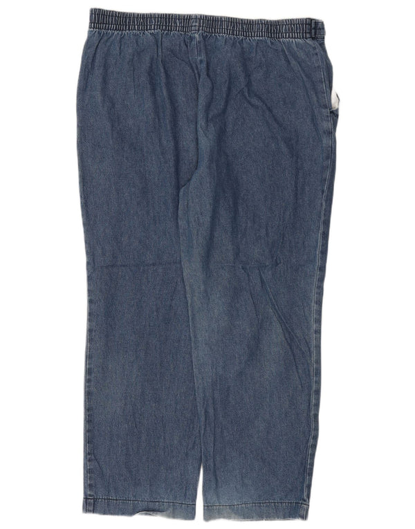 Marks & Spencer Womens Cropped Jeans UK 18 XL W36 L26 Blue Cotton