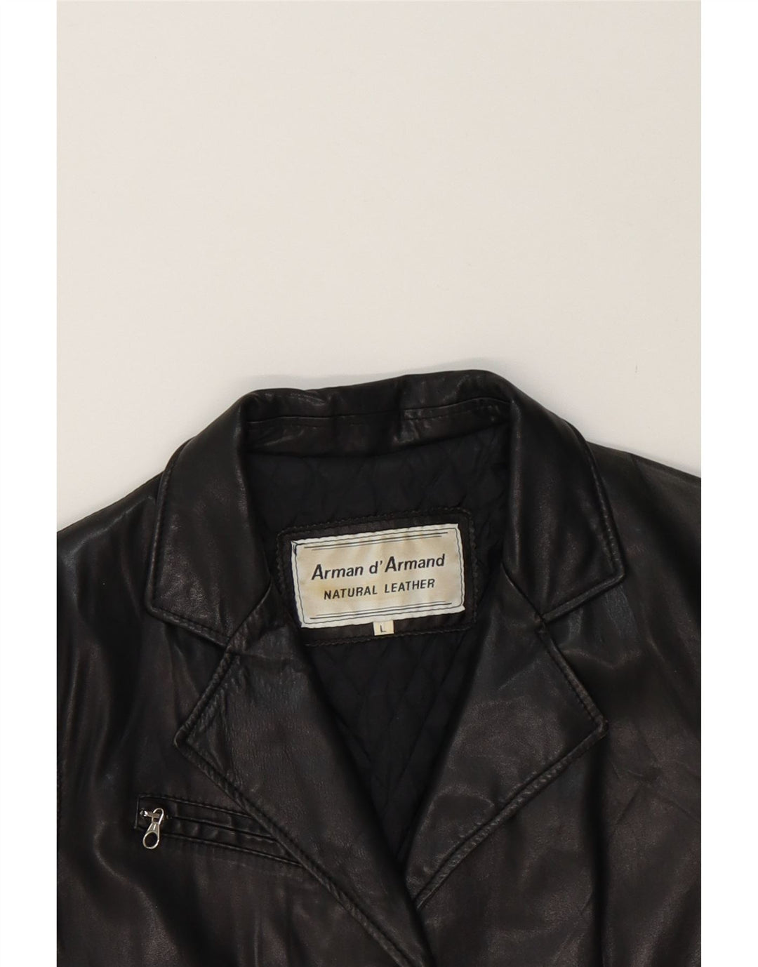 VINTAGE Womens Leather Jacket UK 16 Large Black Leather Vintage Vintage and Second-Hand Vintage from Messina Hembry 