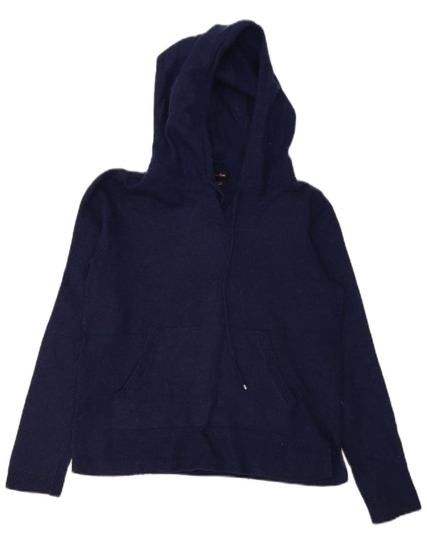 Massimo Dutti Dame Hættetrøje UK 10 Small Navy Blue Wool