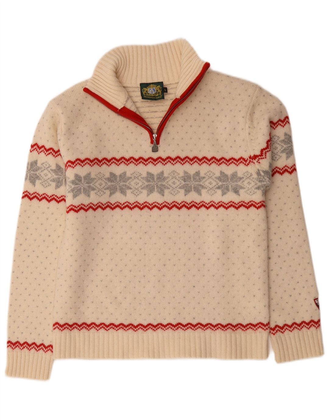Hammerschmidt Dame Sweater med lynlås-hals UK 16 Large Off White