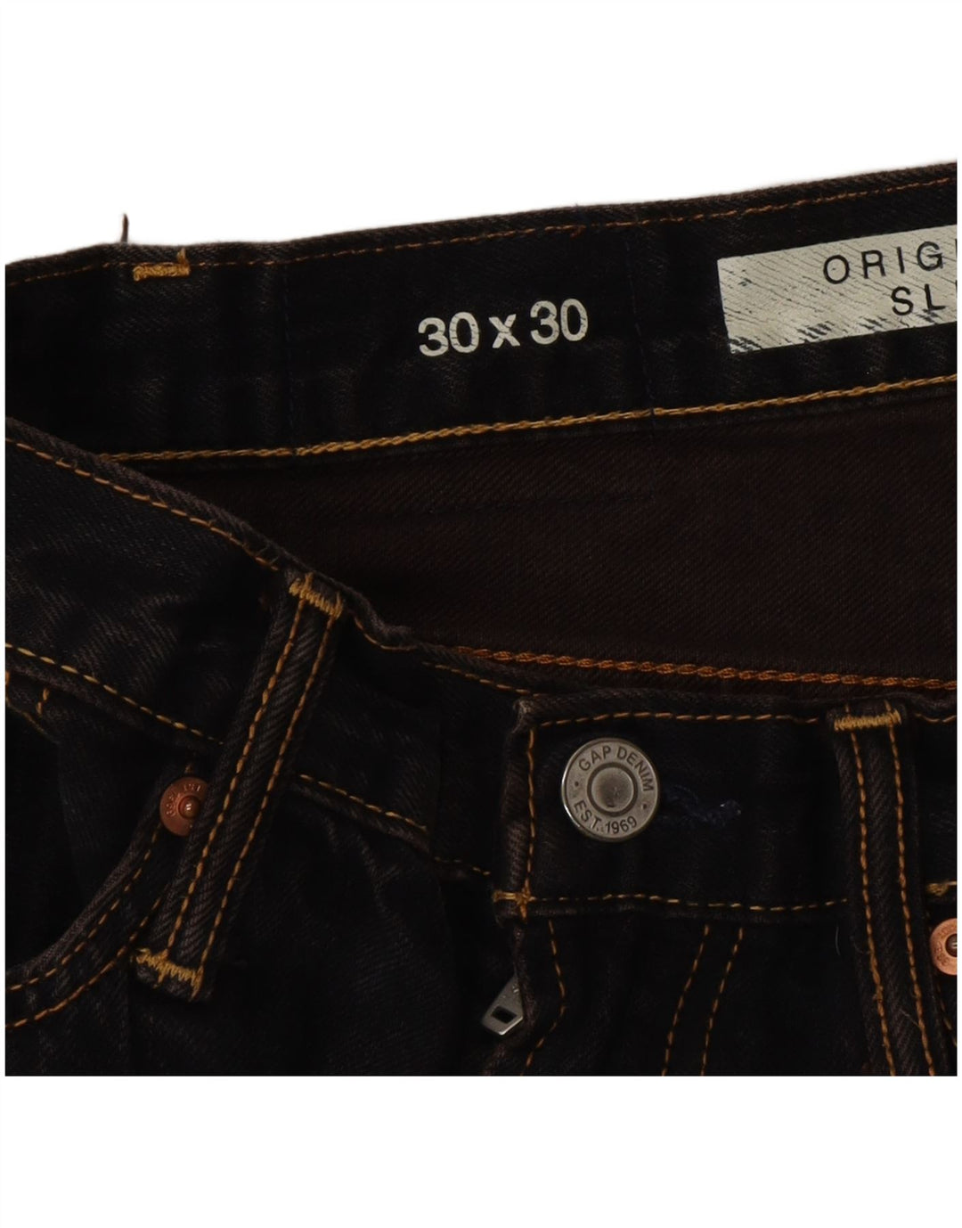 Gap Dame Slim Jeans W30 L30 Marineblå Bomuld