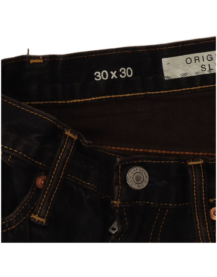 Gap Dame Slim Jeans W30 L30 Marineblå Bomuld