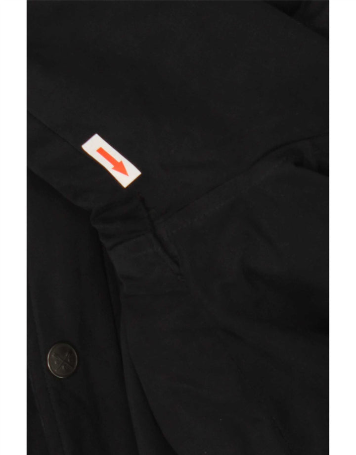 Crew Clothing Herre Hooded Parka Jacket UK 40 Large Navy Blue Polyester