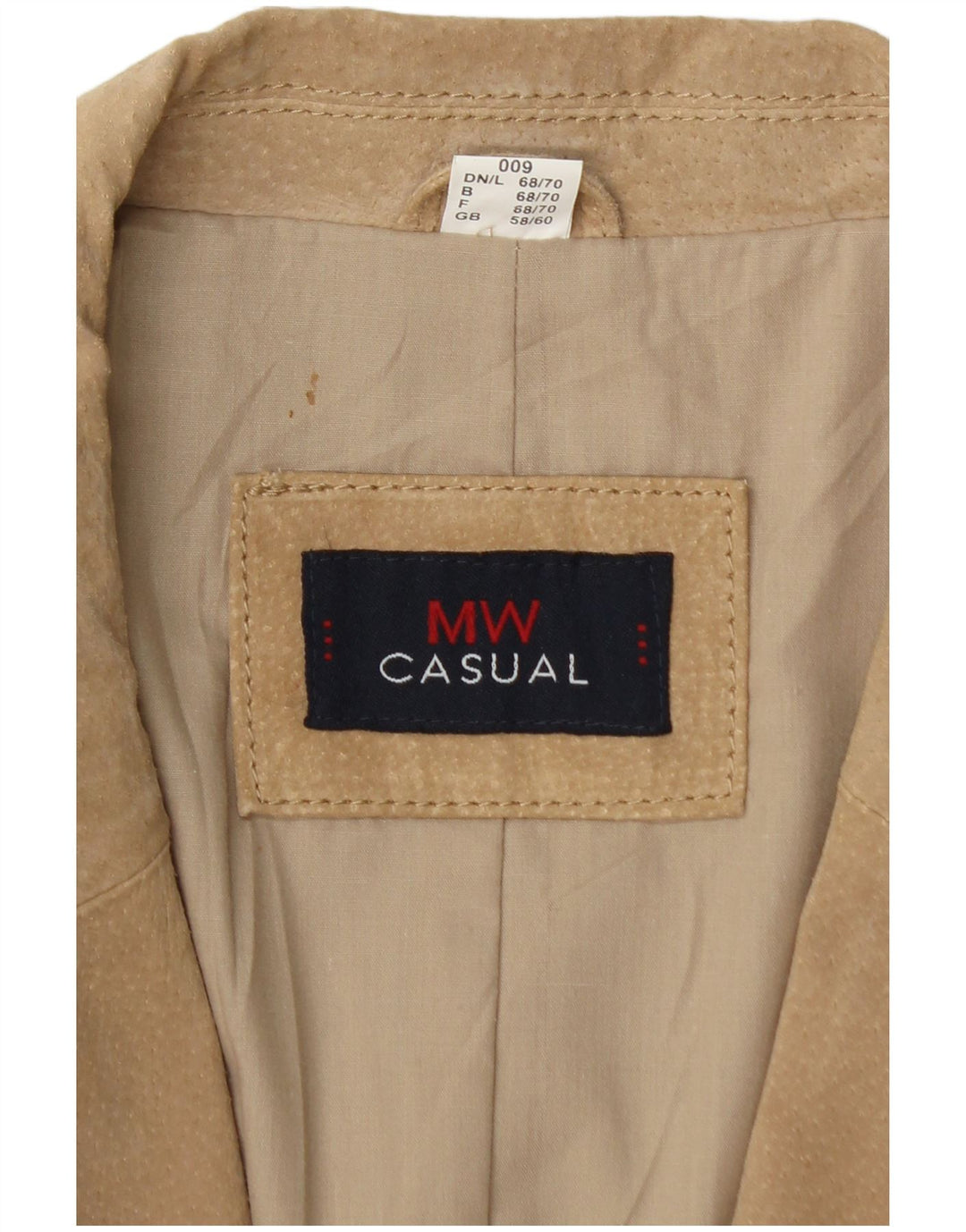 Vintage herre 2 knap ruskind blazer jakke UK 46 3XL beige læder