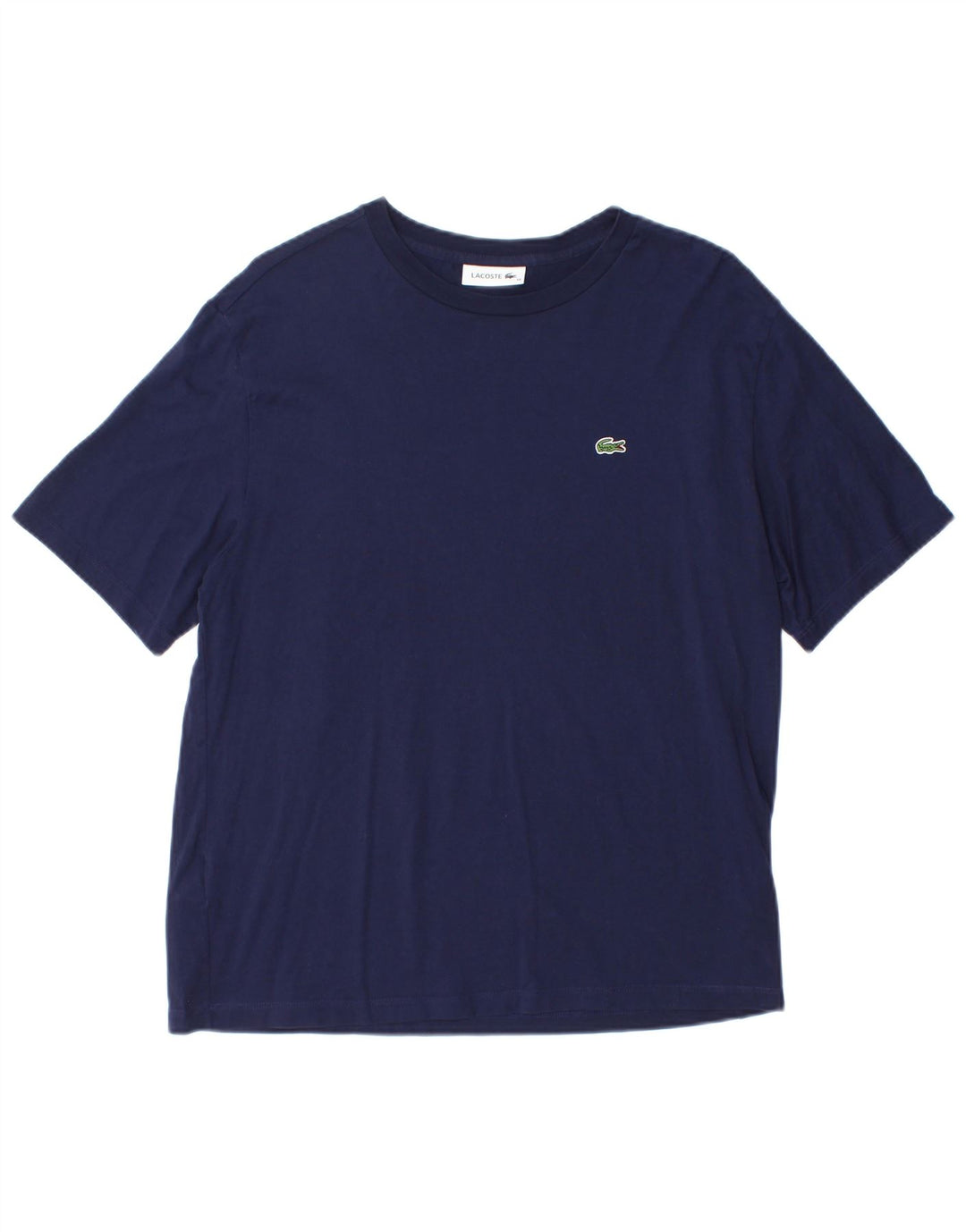 Lacoste T-shirt top til kvinder størrelse 38 Mellem marineblå bomuld