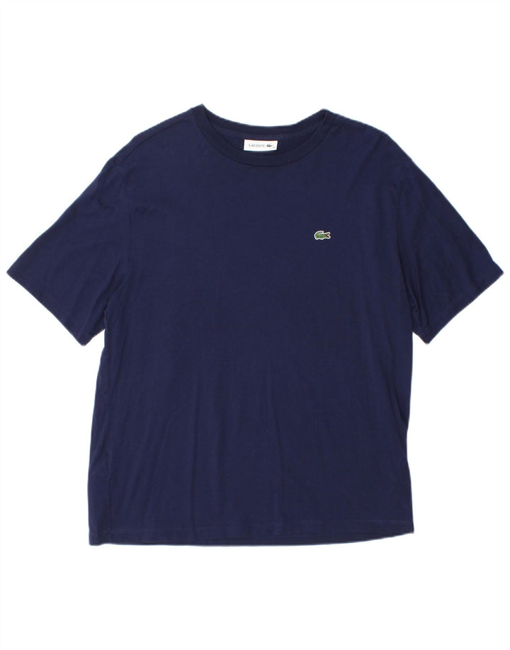 Lacoste T-shirt top til kvinder størrelse 38 Mellem marineblå bomuld