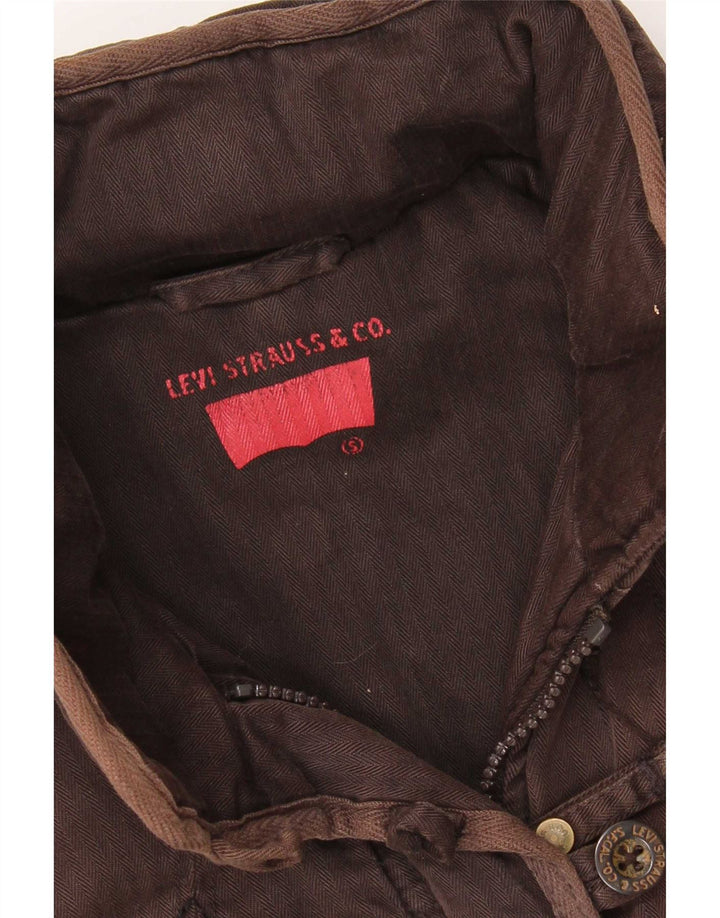 Levi's Dame Windbreaker Jacket UK 10 Lille brun sildeben
