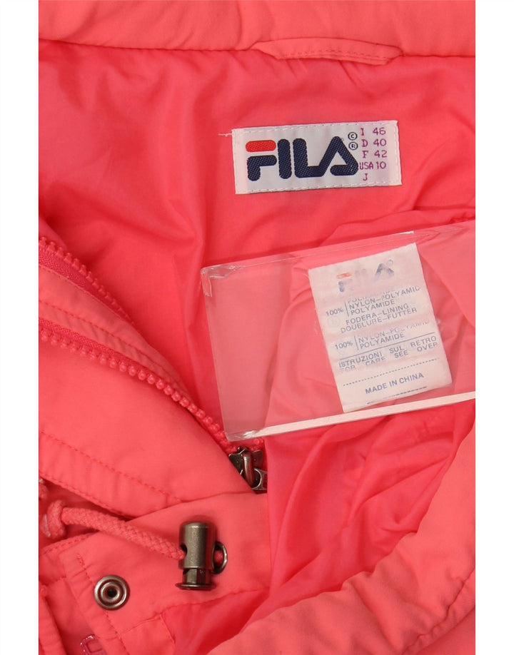 Fila Dame Windbreaker Jacket US 10 Large Pink Polyamide