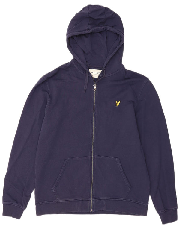 LYLE & SCOTT Hættetrøje med lynlås til mænd XL marineblå bomuld