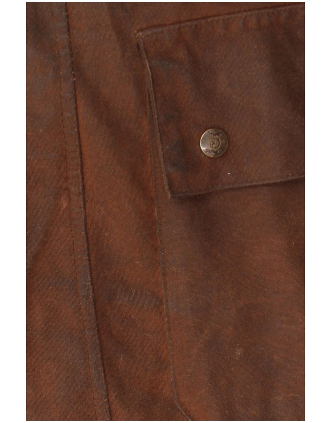 HUNTER Herre Jagt Hætte voksbehandlet bomuld Capelet frakke UK 34 XS Brun bomuld