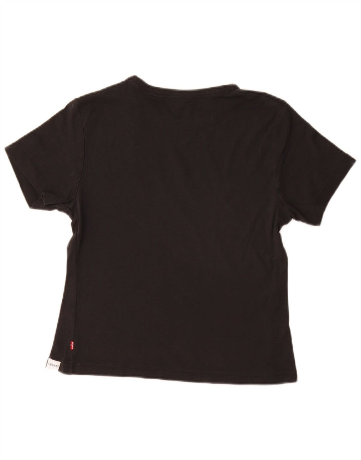 Levi's Dame Grafisk T-Shirt Top UK 12 Medium Sort