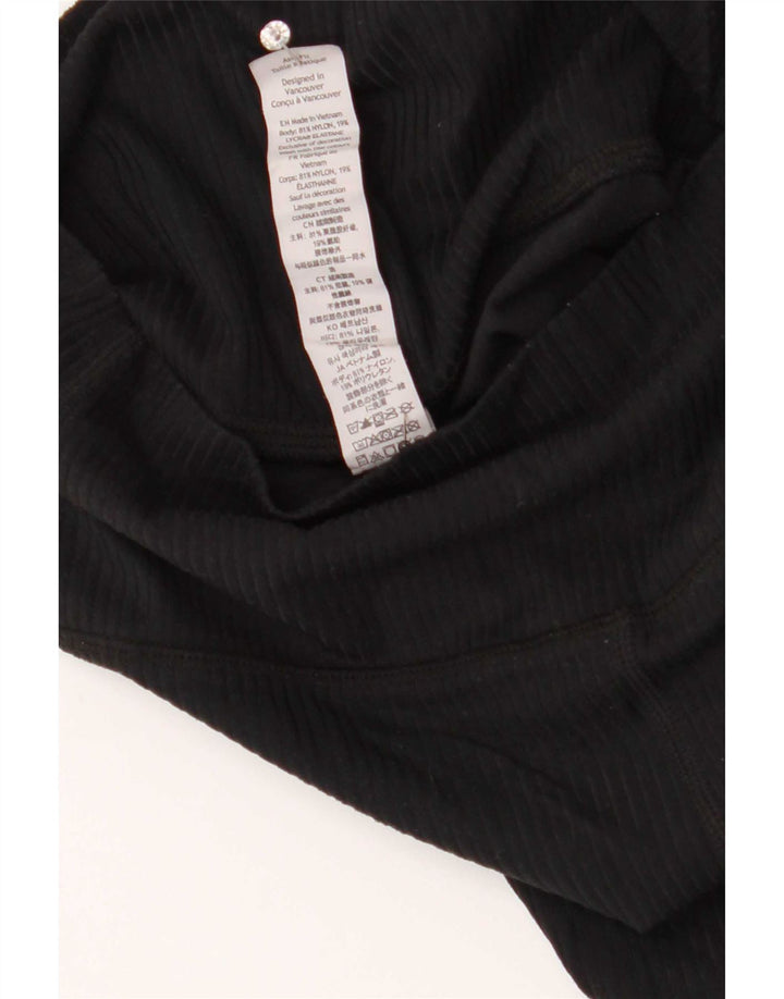 Lululemon Womens Crop Leggings UK 8 Small Black Nylon