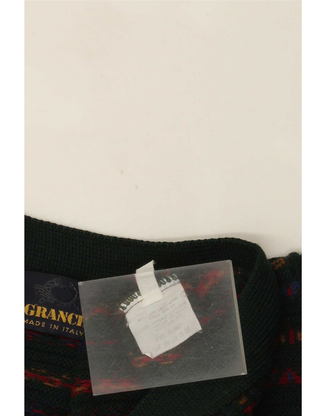 Il Granchio Herre Cardigan Sweater Medium Grøn Stribet Uld